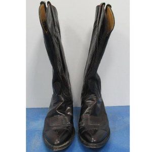 Vintage Handmade Lucchese Black Cherry Boots